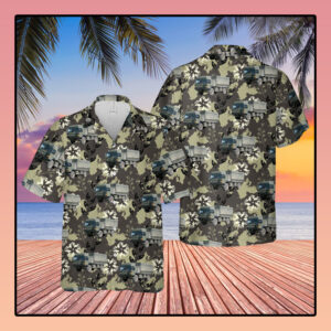 British Army Man Sv Support Vehicle Hawaiian Shirt
