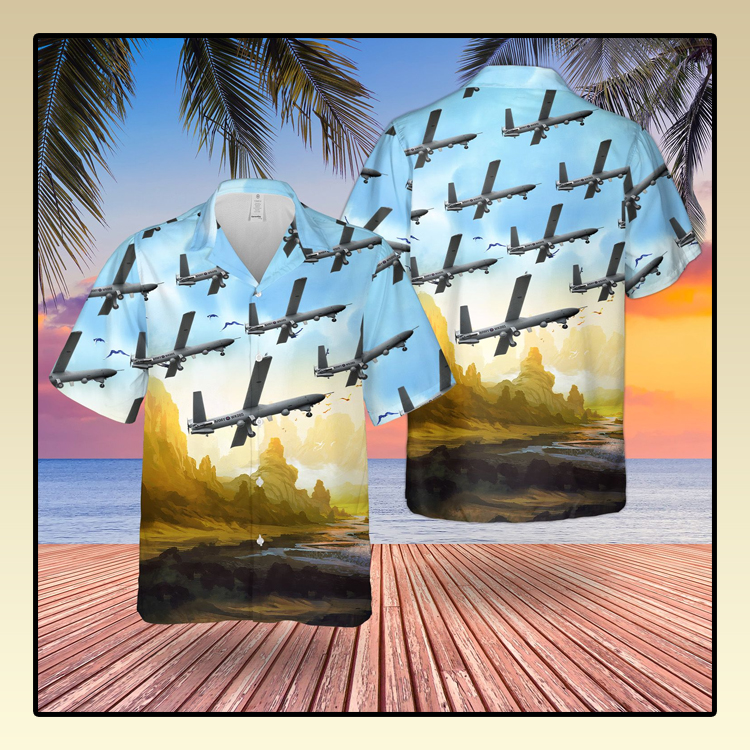 British Army Thales Watchkeeper Wk450 Unmanned Aerial Vehicle Hawaiian Shirt British Army Thales Watchkeeper Wk450 Unmanned Aerial Vehicle Hawaiian Shirt