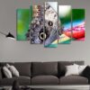 Brown Butterfly - Animal 5 Panel Canvas Art Wall Decor