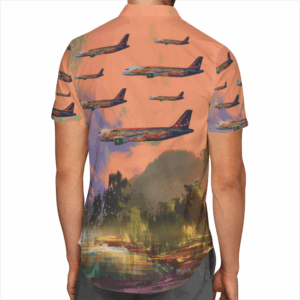 Brussels Airlines Airbus A320 Tomorrowland Hawaiian Shirt