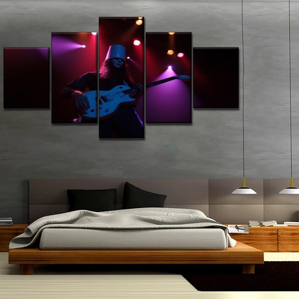 Buckethead Original Singer Music - 5 Panel Canvas Art Wall Decor Buckethead Original Singer Music - 5 Panel Canvas Art Wall Decor