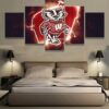 Bucky Badger Basketball - Sport 5 Panel Canvas Art Wall Decor
