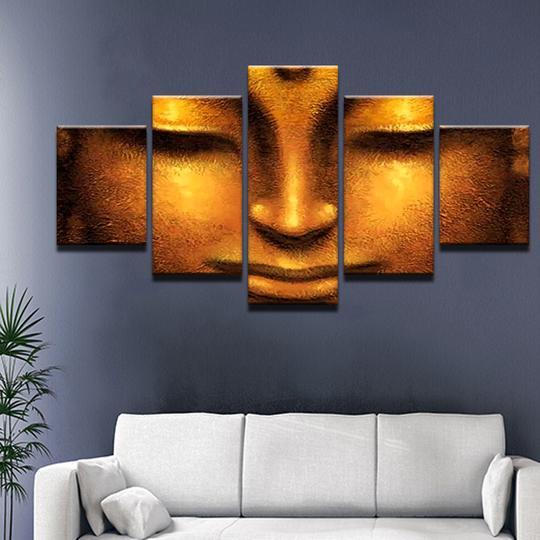 Buddha 11- Religion 5 Panel Canvas Art Wall Decor Buddha 11- Religion 5 Panel Canvas Art Wall Decor