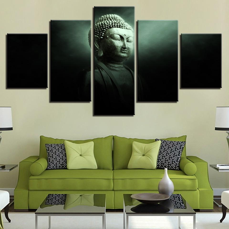Buddha 32 - Religion 5 Panel Canvas Art Wall Decor Buddha 32 - Religion 5 Panel Canvas Art Wall Decor