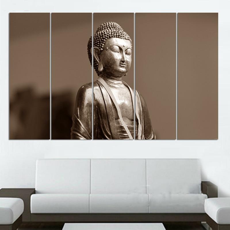 Buddha 33 - Religion 5 Panel Canvas Art Wall Decor Buddha 33 - Religion 5 Panel Canvas Art Wall Decor