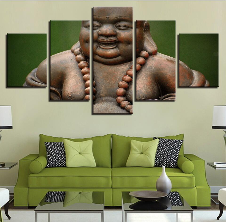 Buddha 36 - Religion 5 Panel Canvas Art Wall Decor Buddha 36 - Religion 5 Panel Canvas Art Wall Decor