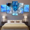 Buddha 63 - Religion 5 Panel Canvas Art Wall Decor