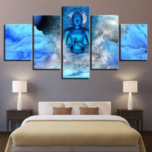 Buddha 63 - Religion 5 Panel Canvas Art Wall Decor
