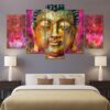 Buddha 69 - Religion 5 Panel Canvas Art Wall Decor