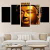 Buddha 76 - Religion 5 Panel Canvas Art Wall Decor