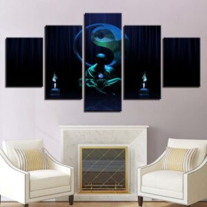 Buddha 77 - Religion 5 Panel Canvas Art Wall Decor