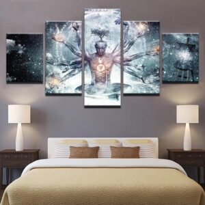 Buddha 9 - Religion 5 Panel Canvas Art Wall Decor
