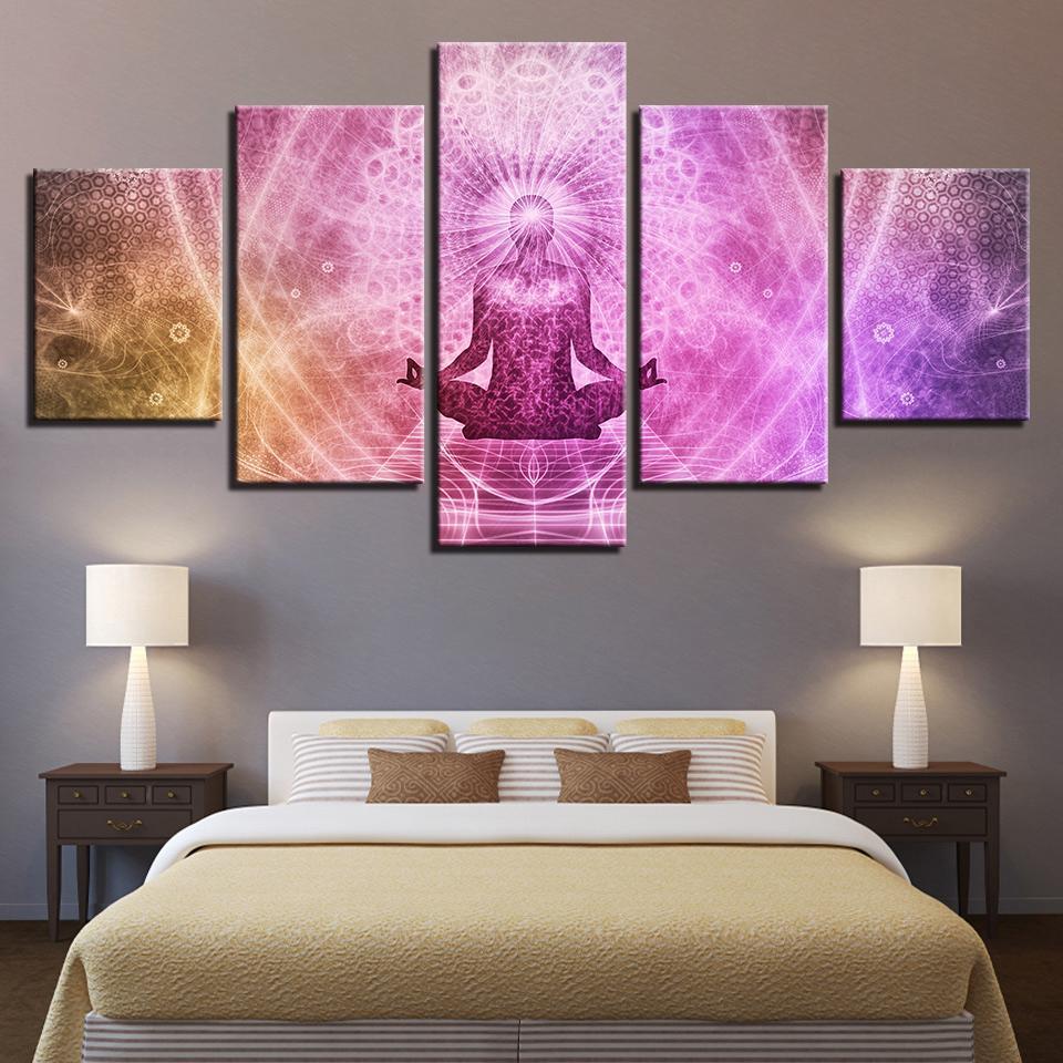 Buddha Art Buddhism Yoga - Religion 5 Panel Canvas Art Wall Decor Buddha Art Buddhism Yoga - Religion 5 Panel Canvas Art Wall Decor