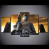 Buddha Buddhism - Religion 5 Panel Canvas Art Wall Decor
