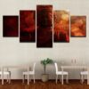 Buddha Circles - Religion 5 Panel Canvas Art Wall Decor