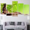 Buddha Large 4 - Religion 5 Panel Canvas Art Wall Decor