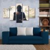 Buddha Statue 02 - Religion 5 Panel Canvas Art Wall Decor