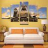 Buddha Statue 2 - Religion 5 Panel Canvas Art Wall Decor
