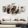 Buddy Goats 01 - Animal 5 Panel Canvas Art Wall Decor