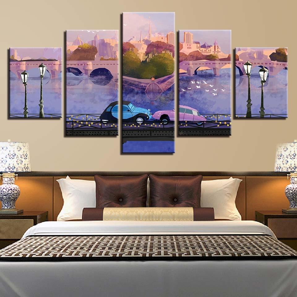 Building 18 - Abstract 5 Panel Canvas Art Wall Decor Building 18 - Abstract 5 Panel Canvas Art Wall Decor