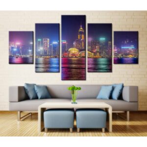 Building 3 - Nature 5 Panel Canvas Art Wall Decor