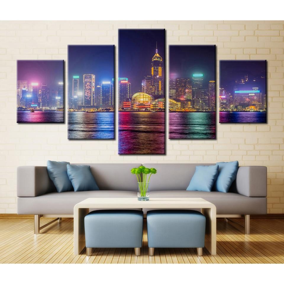 Building 3 - Nature 5 Panel Canvas Art Wall Decor Building 3 - Nature 5 Panel Canvas Art Wall Decor