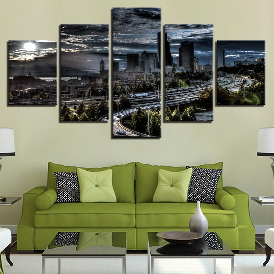 Building 52 - Nature 5 Panel Canvas Art Wall Decor Building 52 - Nature 5 Panel Canvas Art Wall Decor