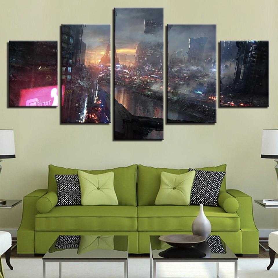 Building 53 - Nature 5 Panel Canvas Art Wall Decor Building 53 - Nature 5 Panel Canvas Art Wall Decor