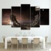 Building Skateboard Arena - Sport 5 Panel Canvas Art Wall Decor