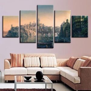 Building - Nature 5 Panel Canvas Art Wall Decor