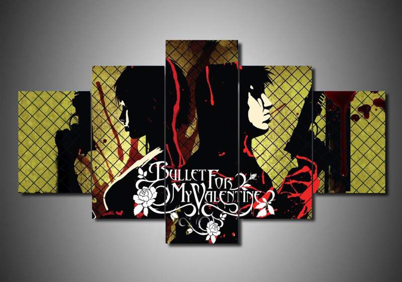Bullet For My Valentine 2 - Music 5 Panel Canvas Art Wall Decor Bullet For My Valentine 2 - Music 5 Panel Canvas Art Wall Decor