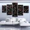 Bullets - Army 5 Panel Canvas Art Wall Decor