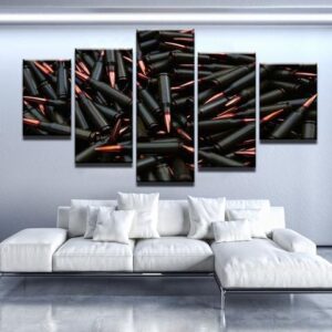 Bullets - Army 5 Panel Canvas Art Wall Decor