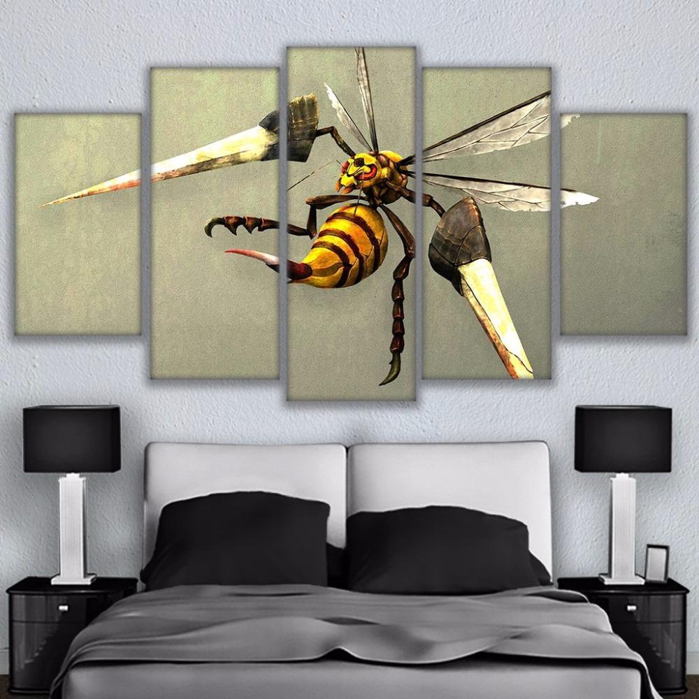 Bumblebee - Abstract Animal 5 Panel Canvas Art Wall Decor Bumblebee - Abstract Animal 5 Panel Canvas Art Wall Decor