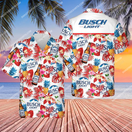 Busch Light Beer Summer Time All Over Print Hawaiian Shirt Busch Light Beer Summer Time All Over Print Hawaiian Shirt