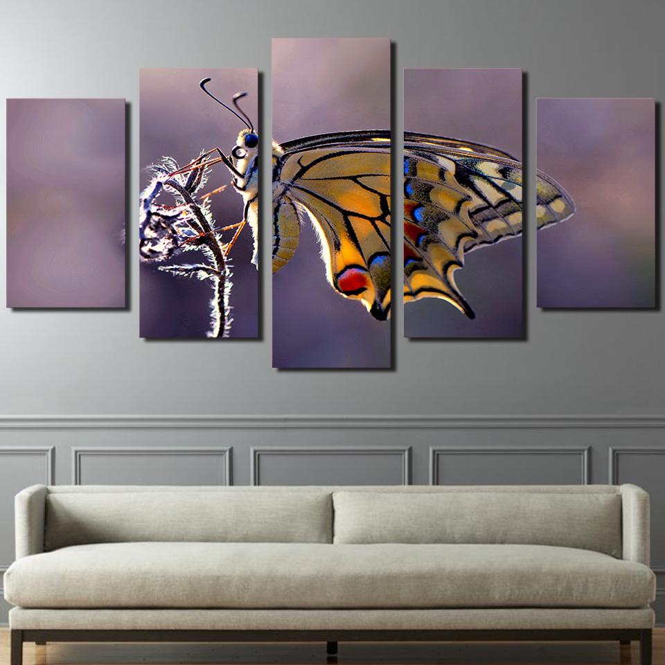 Butterfly 3 - Animal 5 Panel Canvas Art Wall Decor Butterfly 3 - Animal 5 Panel Canvas Art Wall Decor