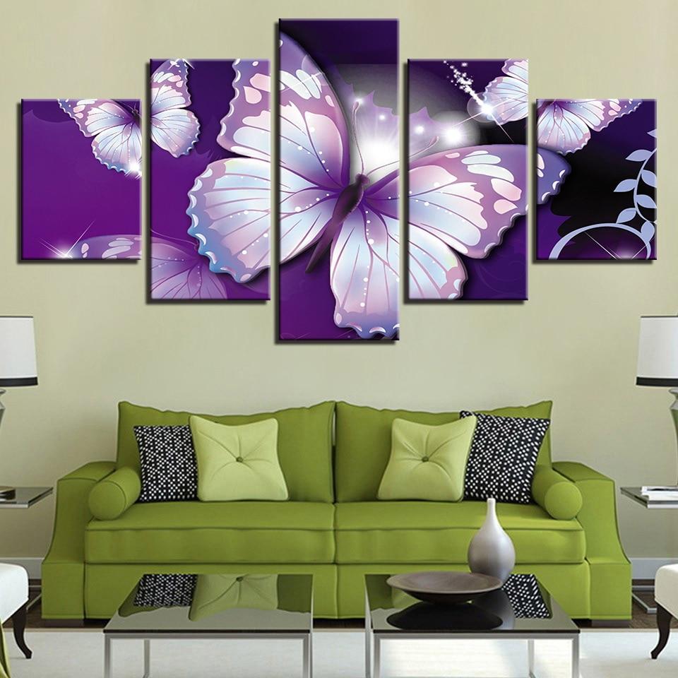 Butterfly 6 - Animal 5 Panel Canvas Art Wall Decor Butterfly 6 - Animal 5 Panel Canvas Art Wall Decor