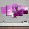 Butterfly Flower 11 - Nature 5 Panel Canvas Art Wall Decor