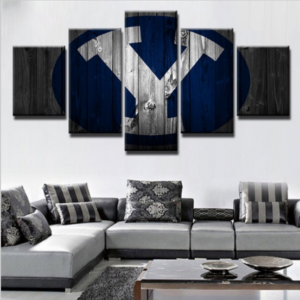 Byu Cougars Baseball - Sport 5 Panel Canvas Art Wall Decor