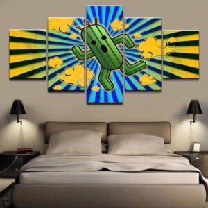Cactus 3 - Nature 5 Panel Canvas Art Wall Decor