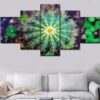 Cactus 4 - Nature 5 Panel Canvas Art Wall Decor