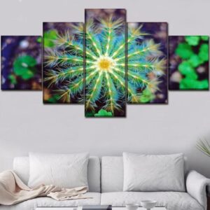 Cactus 4 - Nature 5 Panel Canvas Art Wall Decor