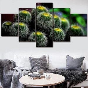 Cactus - Nature 5 Panel Canvas Art Wall Decor