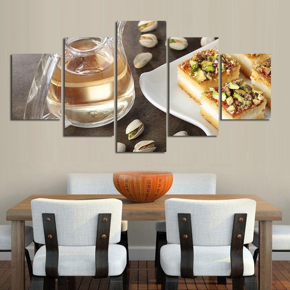 Cake 25 - Kitchen 5 Panel Canvas Art Wall Decor Cake 25 - Kitchen 5 Panel Canvas Art Wall Decor