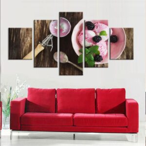 Cake 28 - Kitchen 5 Panel Canvas Art Wall Decor