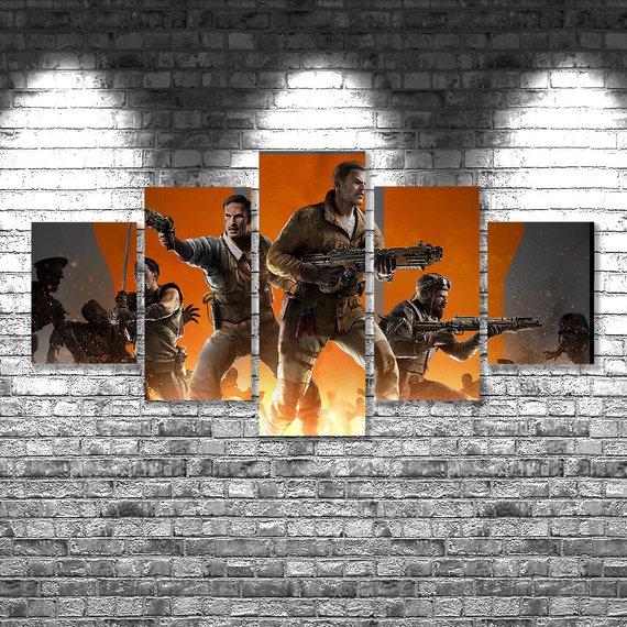 Call Of Duty 05 - Gaming 5 Panel Canvas Art Wall Decor Call Of Duty 05 - Gaming 5 Panel Canvas Art Wall Decor