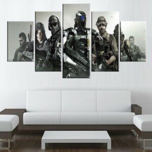 Call Of Duty Characters - Gaming 5 Panel Canvas Art Wall Decor