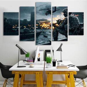 Call Of Duty : Modern Warfare - Gaming 5 Panel Canvas Art Wall Decor