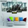 Call Of Duty Ww2 - Gaming 5 Panel Canvas Art Wall Decor