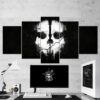 Call of Duty Ghosts Skull 06 - Gaming 5 Panel Canvas Art Wall Decor